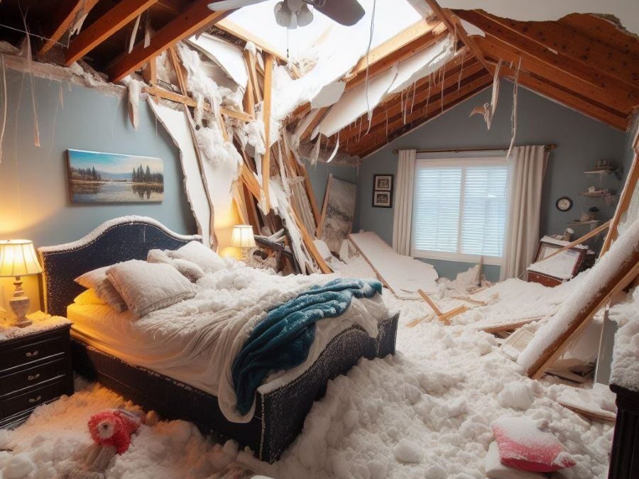 Heavy Snow Has Collapsed Part of Your Roof. What You Should Do.