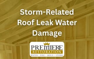 Roof shingles lifted after a May windstorm in Minnesota, illustrating storm related roof leak water damage risk before interior ceiling stains appear.